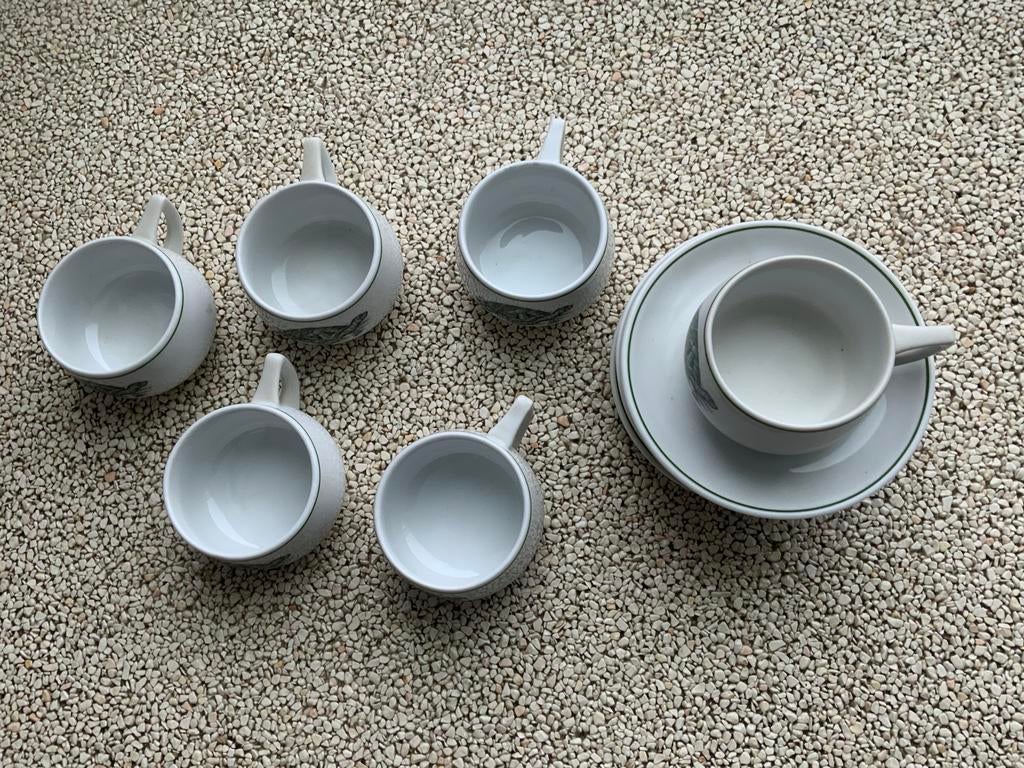 6 Hutschenreuther koffie/thee/soepkopjes - Prima staat, Ophalen, Gebruikt, Porselein, Kop(pen) en/of Schotel(s)