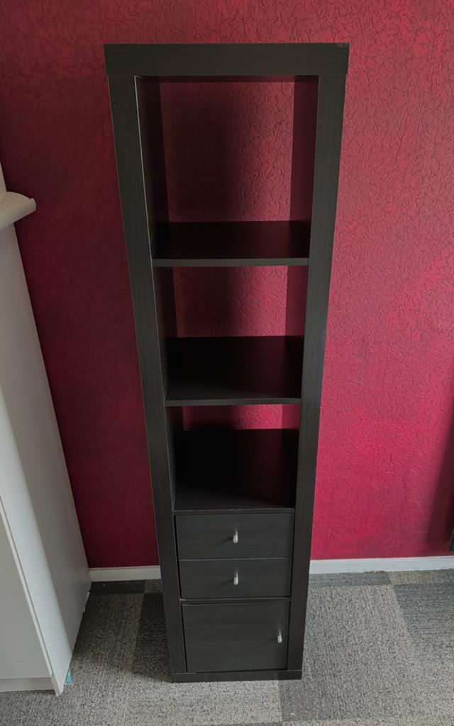 IKEA kallax 5 vakkenkast hoog, Ophalen, Minder dan 50 cm, Gebruikt, Met deur(en)