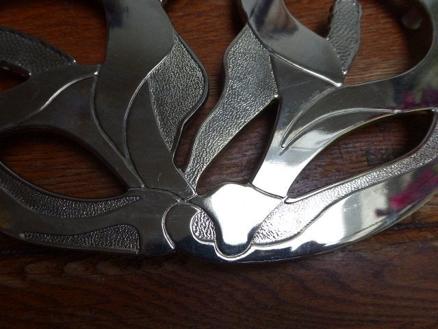 Verzilverde onderzetter in art deco stijl, Ophalen of Verzenden