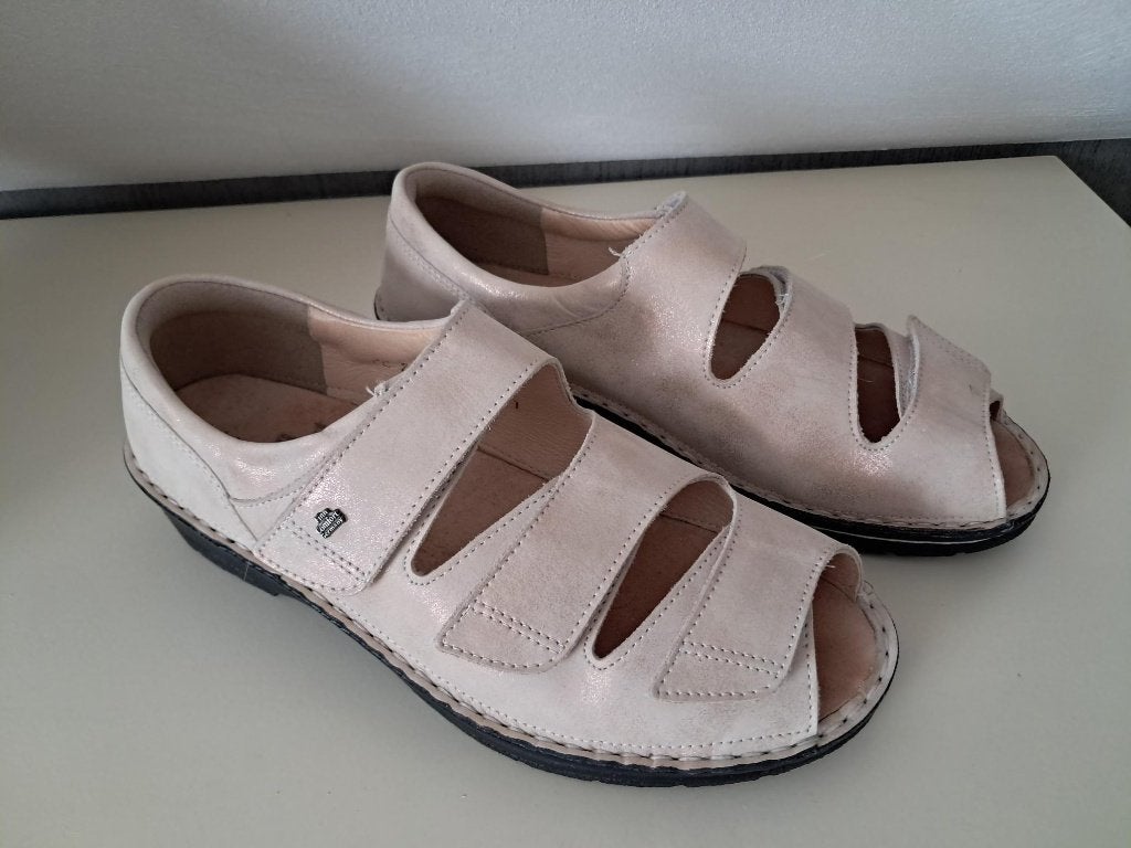 Finn Comfort beige sandalen voor dames, Beige, Nieuw, Sandalen of Muiltjes, Finn