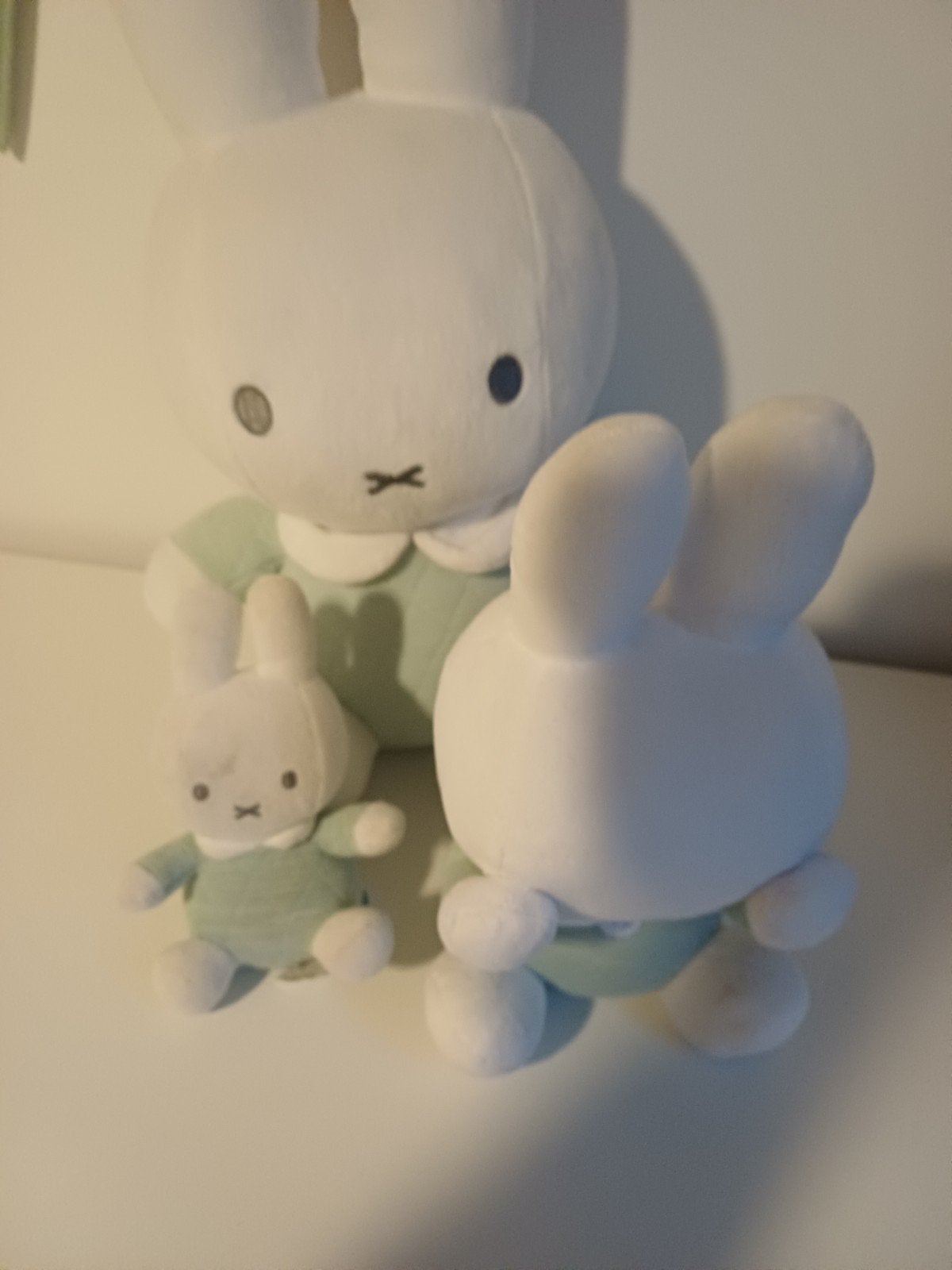 Set van 3 mintgroene Nijntje knuffels:, Groen, Overige merken, Konijn, Nijntje