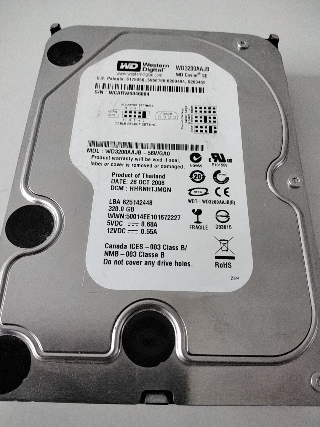 IDE harde schijf van 320gb van Western Digital, Ophalen of Verzenden, Western Digital