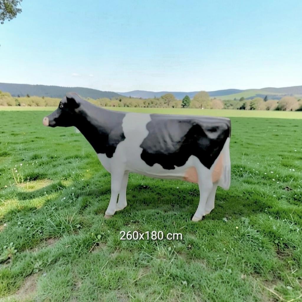 Polyester koe, Holstein Friesian koe beeld, koeien, runderen, Ophalen, Nieuw, Kunststof, Dierenbeeld