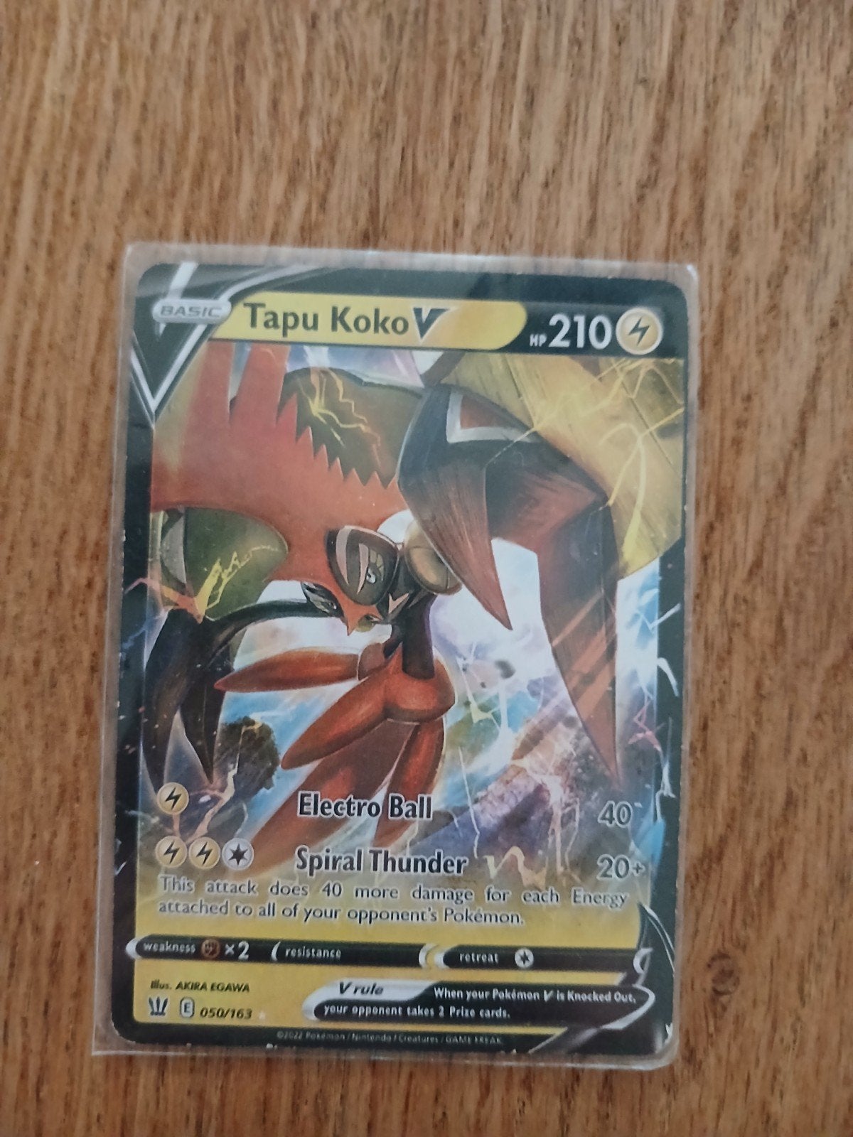 Tapu Koko V Pokémon Kaart - 050/163, Ophalen, Zo goed als nieuw, Losse kaart