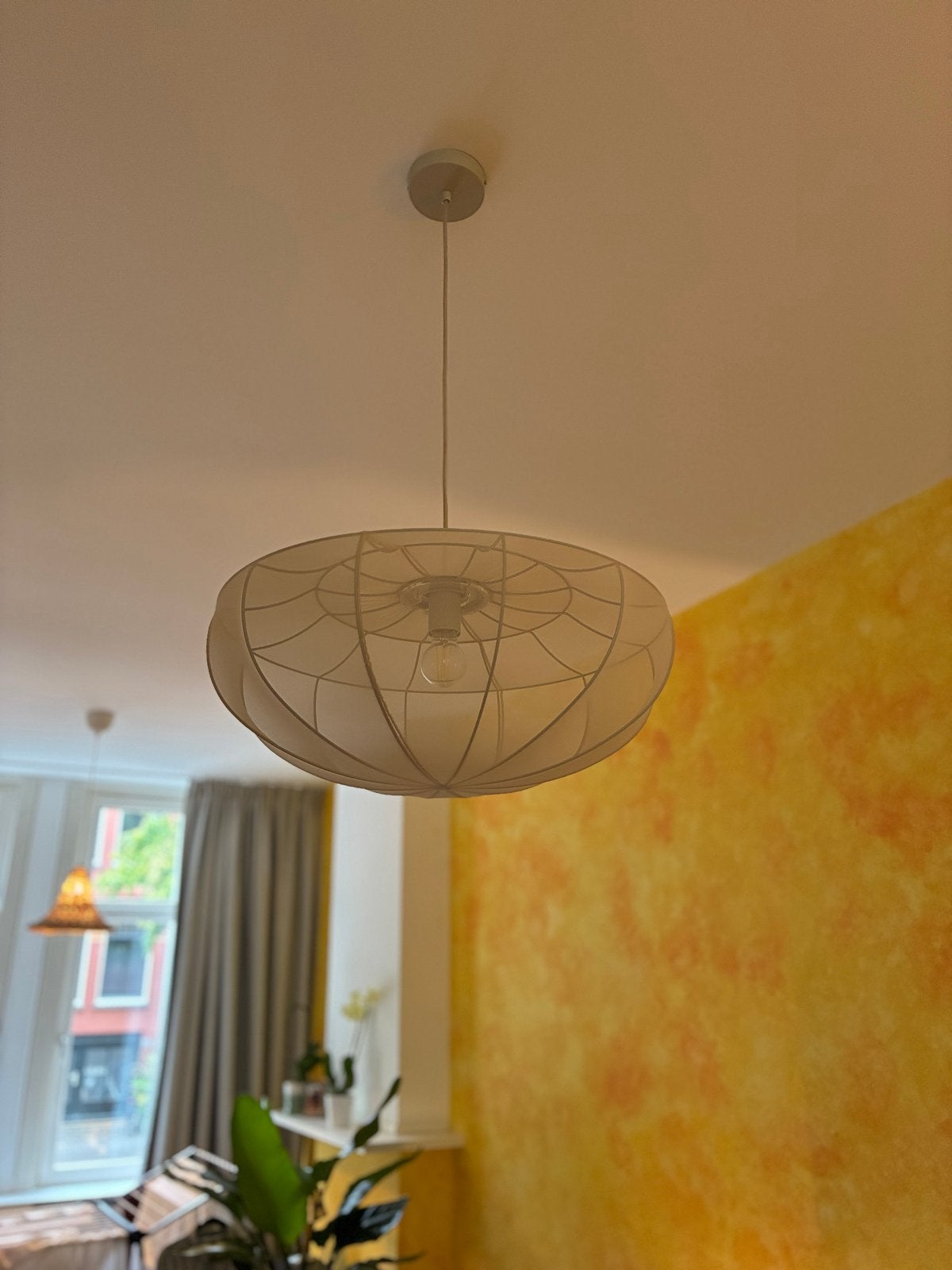Westwing Beau Hanglamp Plafondlamp - Lichtbeige, Ophalen of Verzenden, Zo goed als nieuw, Textiel, E27 (groot)
