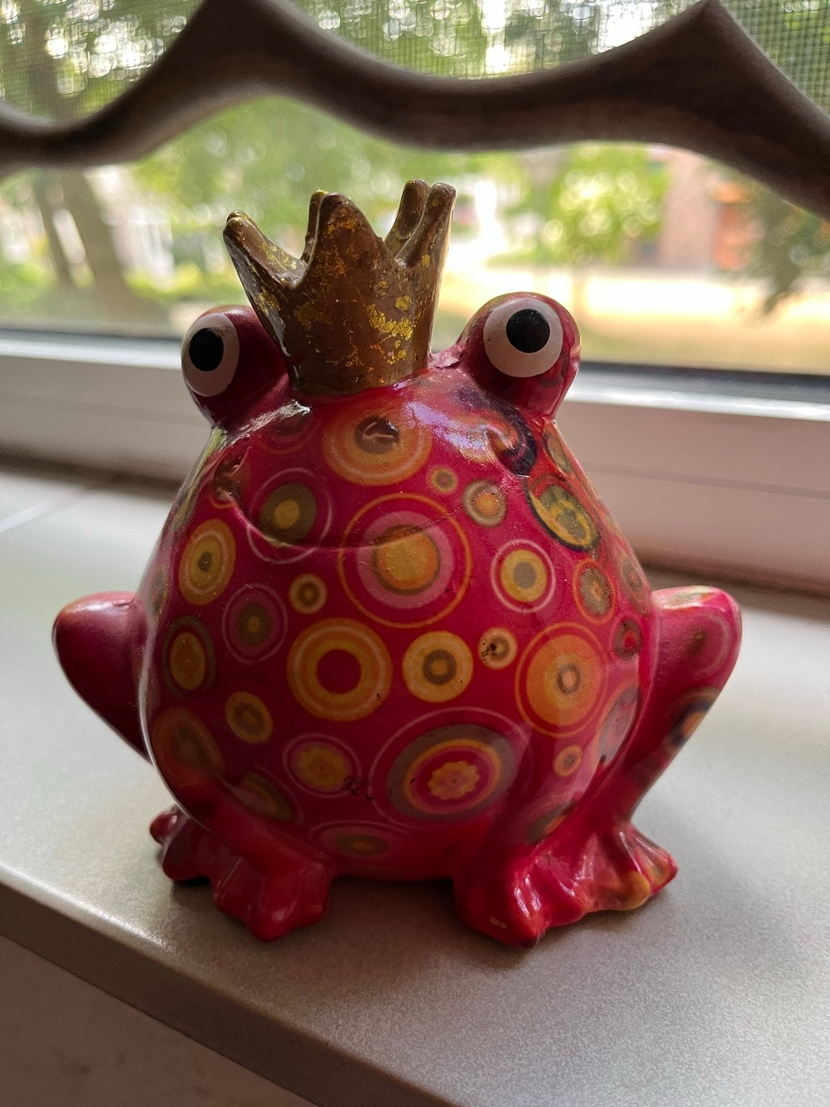 Pomme Pidou spaarpot kikkertje met kroon, Ophalen of Verzenden, Zo goed als nieuw, Meerkleurig, Overige stijlen