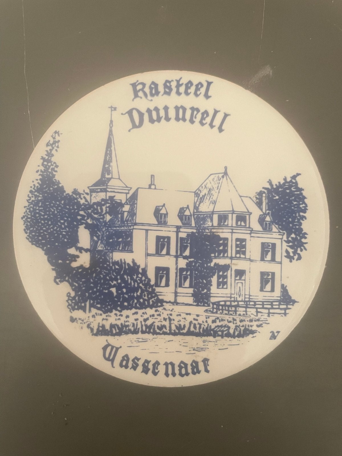 Vintage onderzetter Kasteel Duinrell Wassenaar, Ophalen of Verzenden