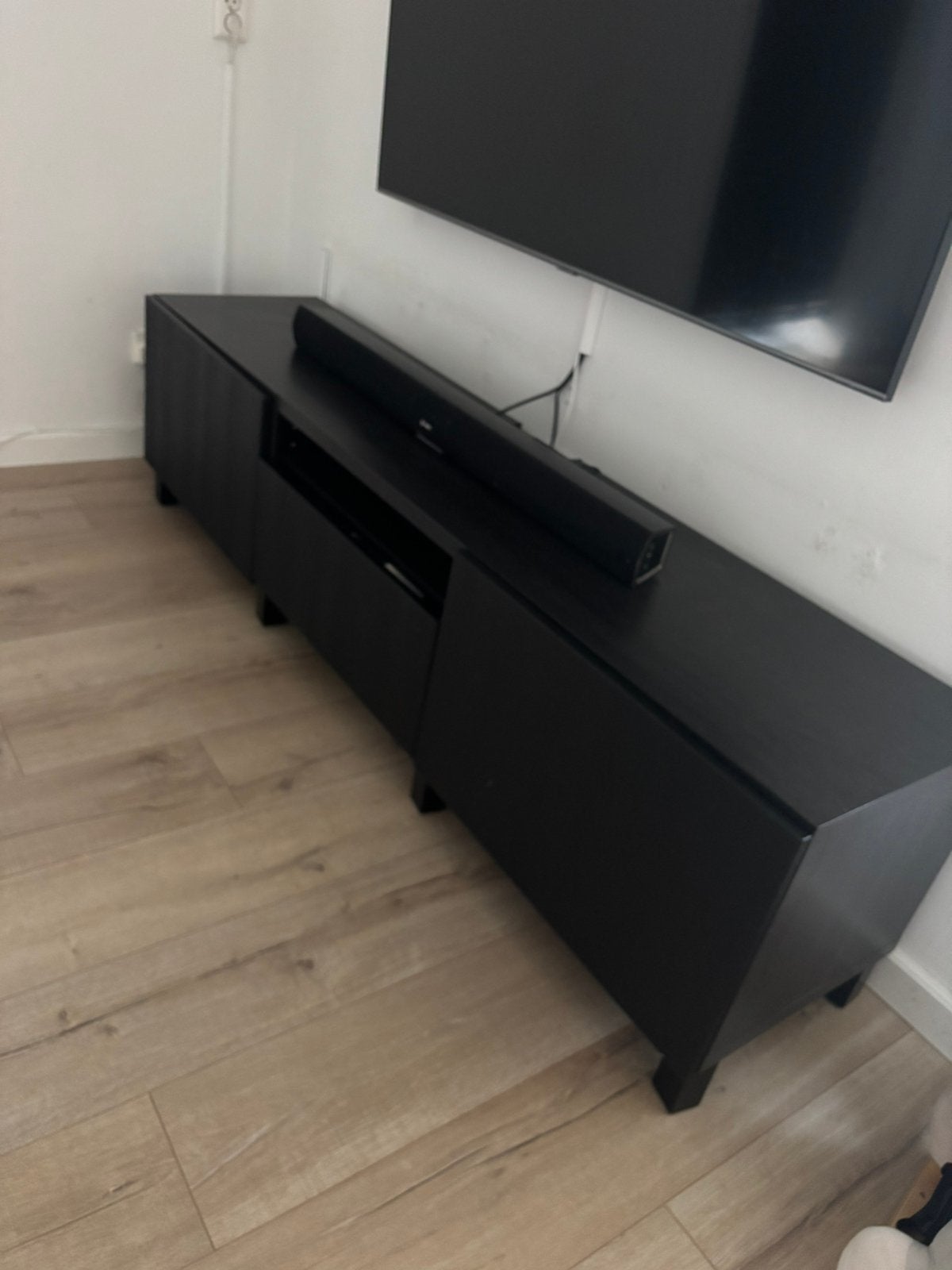 Ikea BESTA tv meubel bruin zwart 180x42x38, 150 tot 200 cm, Ophalen of Verzenden, Zo goed als nieuw, Minder dan 100 cm