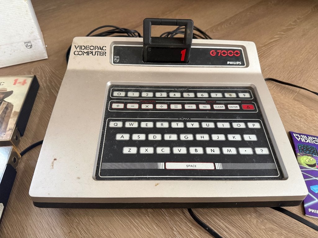 Philips Videopac G7000 + 6 games + originele Cassette Box, Ophalen of Verzenden, Philips