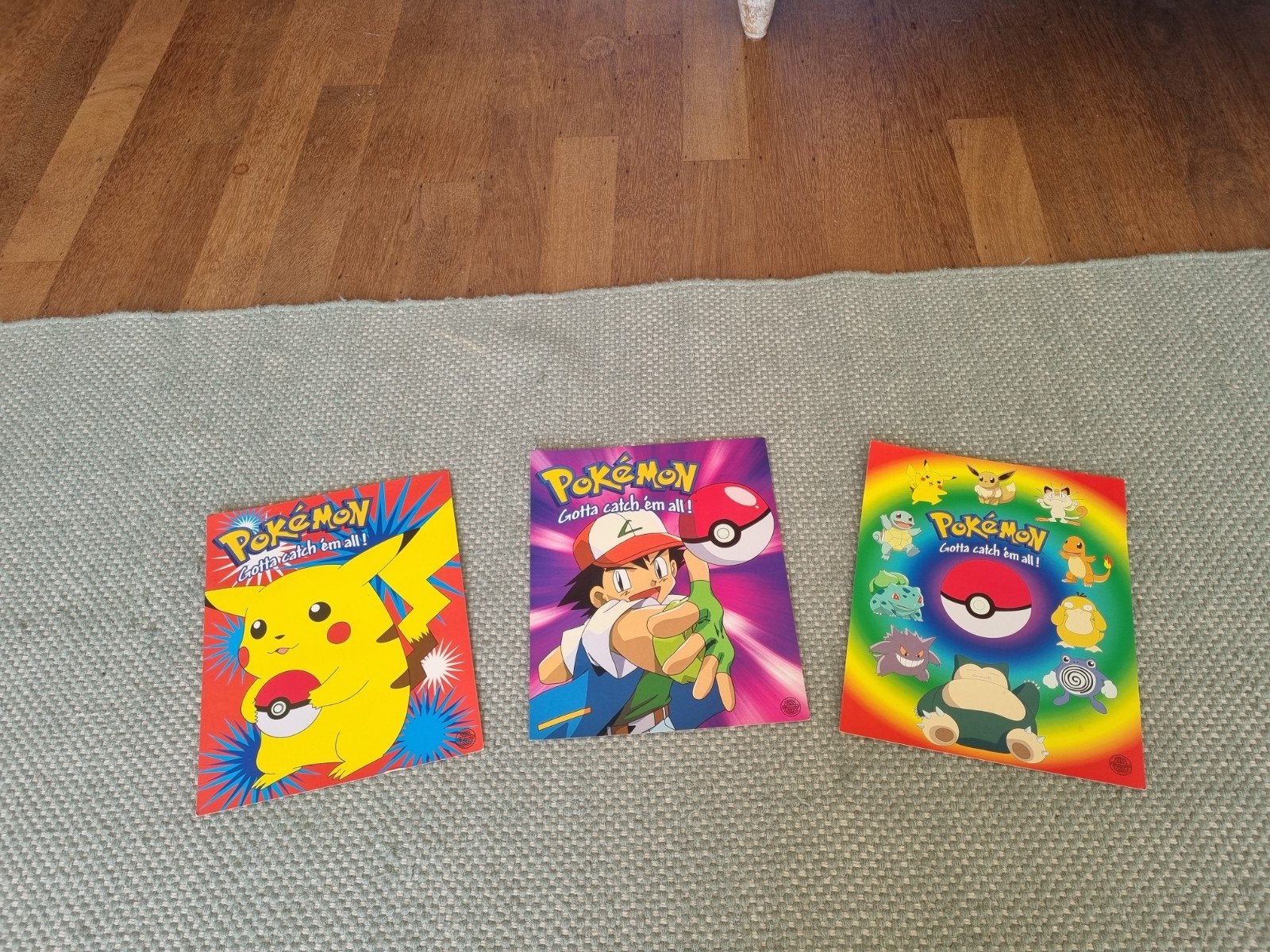 Zeldzame Grote Vintage Pokémon Nintendo Ansichtkaarten 2000, Ophalen of Verzenden, 1980 tot heden