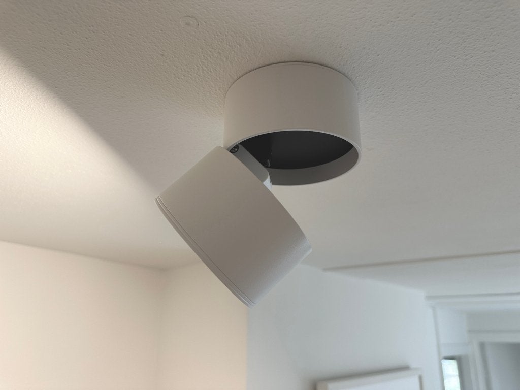 Kantelbare aluminium plafondspot 3x led spot wit opbouwspot, Huis en Inrichting, Lampen | Spots, Geschikt voor plafondmontage
