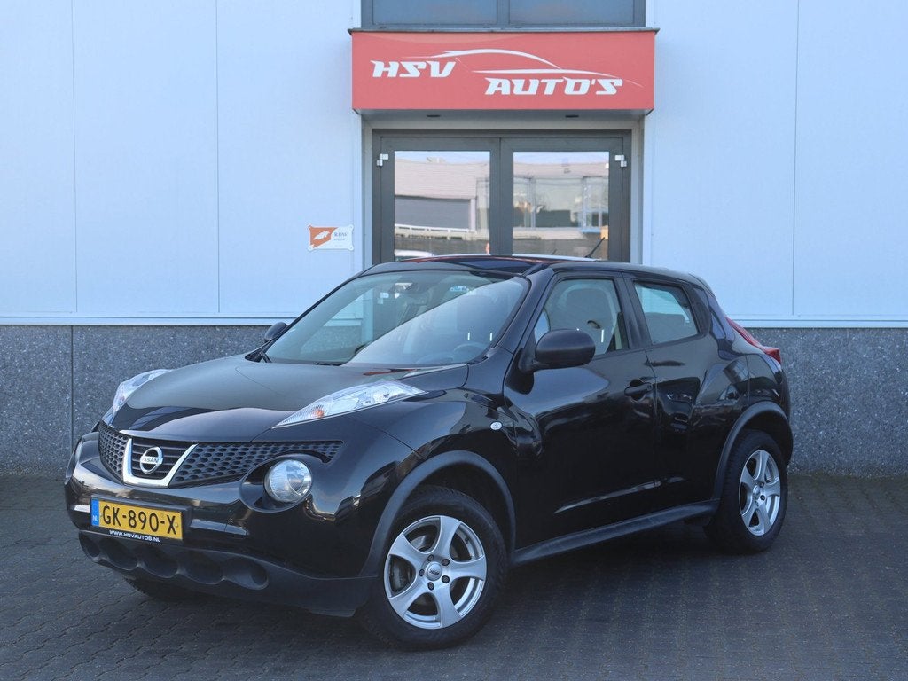 Nissan Juke 1.6 Visia airco LM trekhaak, Auto's, Nissan, Voorwielaandrijving, Euro 5, 4 cilinders, Bedrijf