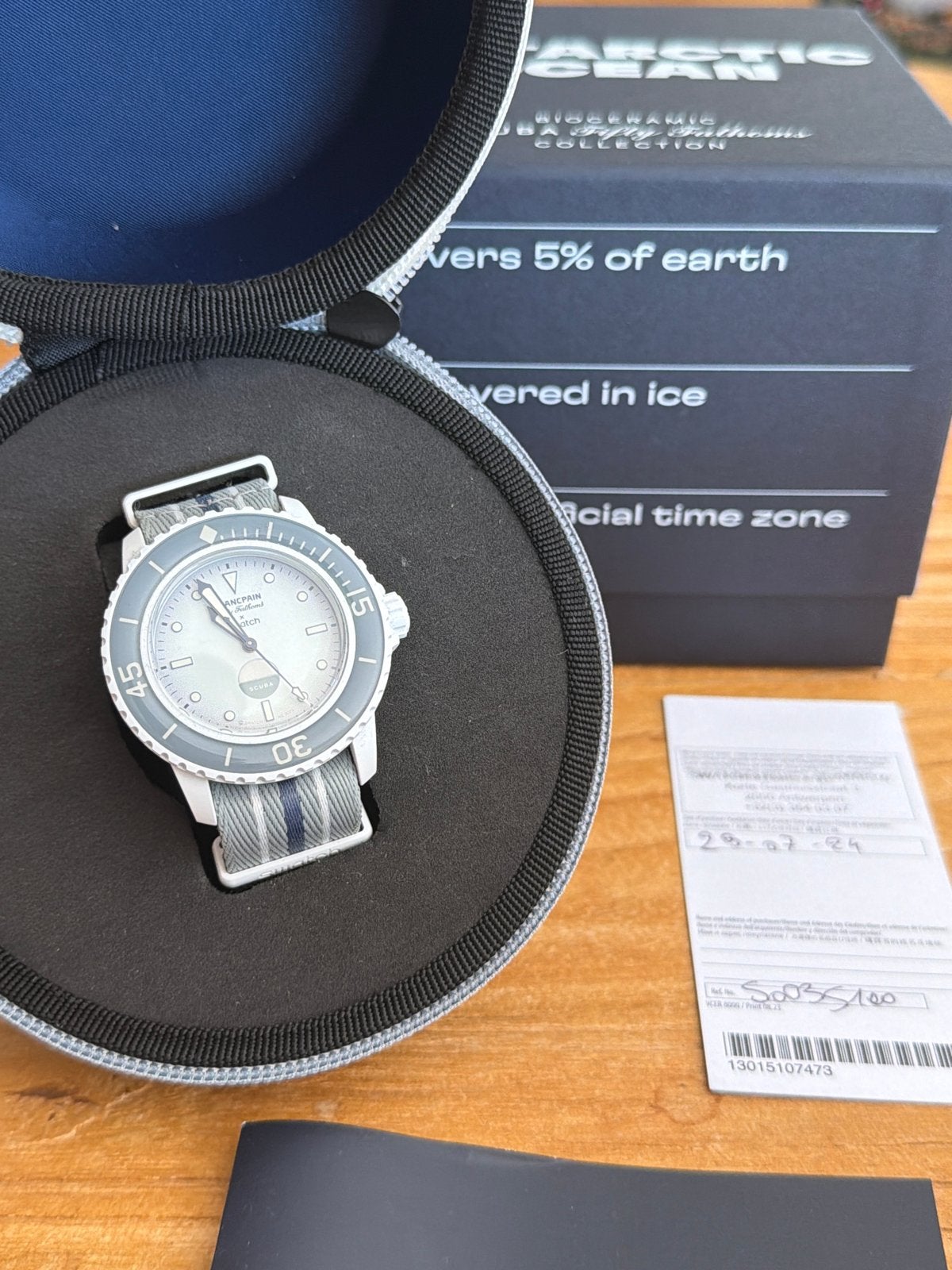 SwatchxBlancpaun Scuba Fifty Fathoms Antarctic Ocean, Sieraden, Tassen en Uiterlijk, Horloges | Heren, Kunststof, Polshorloge