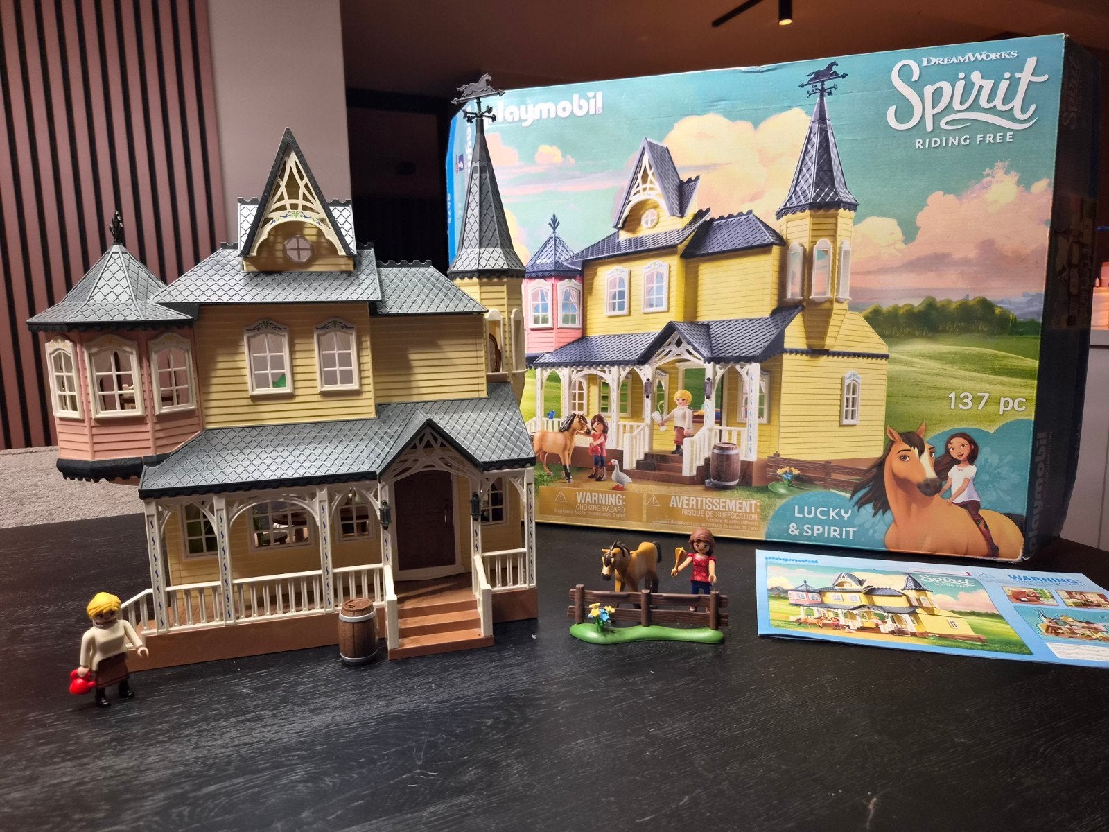Playmobil Spirit Riding Free Lucky's Huis (set 9475 + 9476), Ophalen of Verzenden, Zo goed als nieuw, Jongen of Meisje