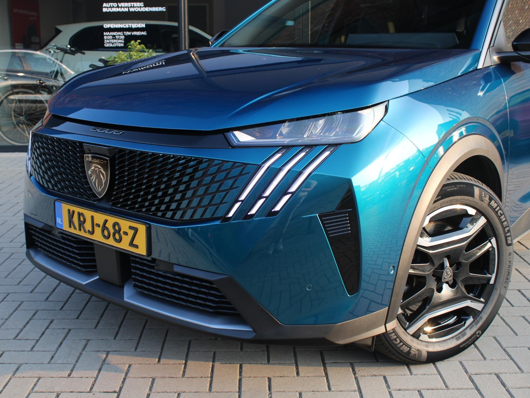 Peugeot 5008 1.6 Plug-in Hybrid 195 Allure 7p Navigatie, 360, Auto's, 12 maanden, Gebruikt, 4 cilinders, Blauw