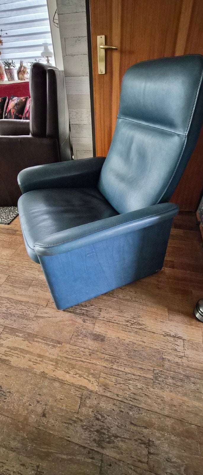 De Sede fauteuil DS 50 in petrol kleur, Huis en Inrichting, Ophalen, Gebruikt, 75 tot 100 cm, Design, Modern, Klassiek