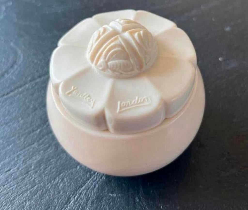 Vintage Yardley bakkeliet potje met bij motief, Verzenden