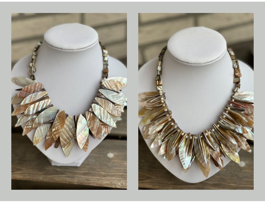 Schelp , zoetwater Parel ketting, Ophalen of Verzenden, Nieuw