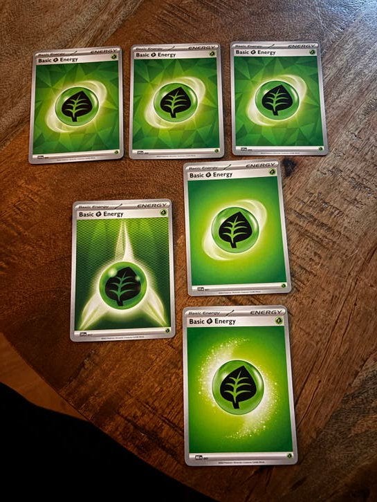 6x Pokémon Basic Energy Gras Kaarten, Ophalen of Verzenden, Zo goed als nieuw, Meerdere kaarten