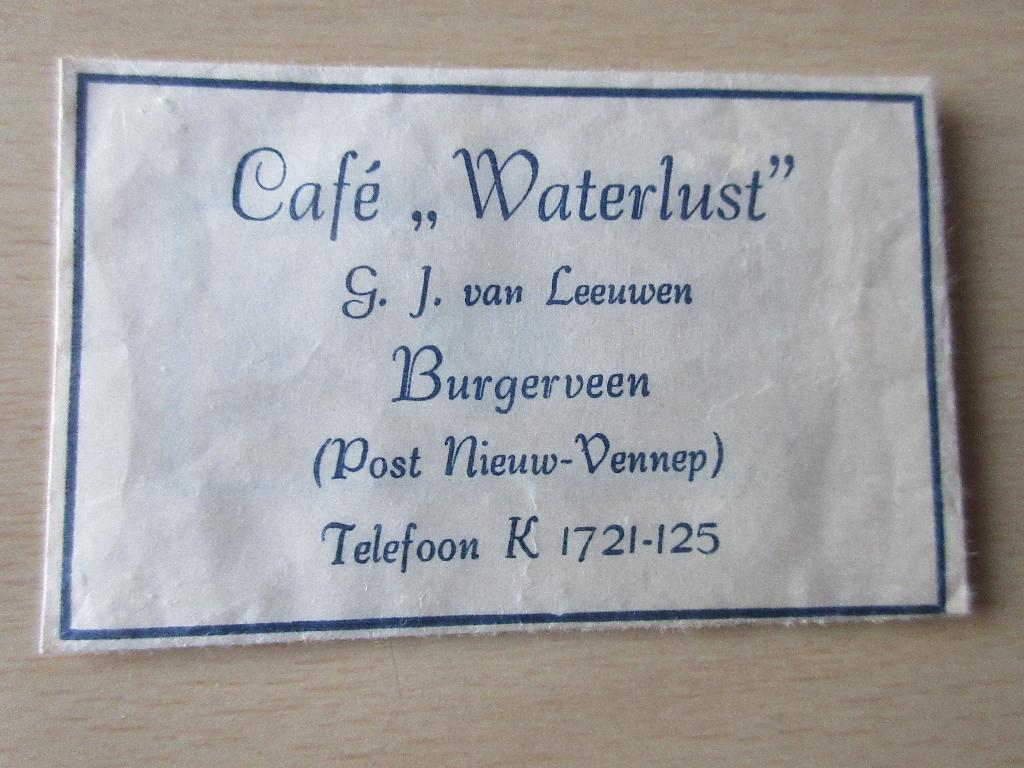 Burgerveen, café Waterlust, Verzenden, Nederland