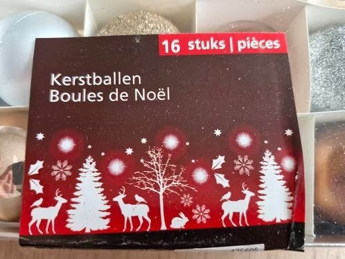 3x 16 stuks Mix rose goud kerstballen 4cm h, Evora, Onbekend, Nieuw, Ophalen of Verzenden