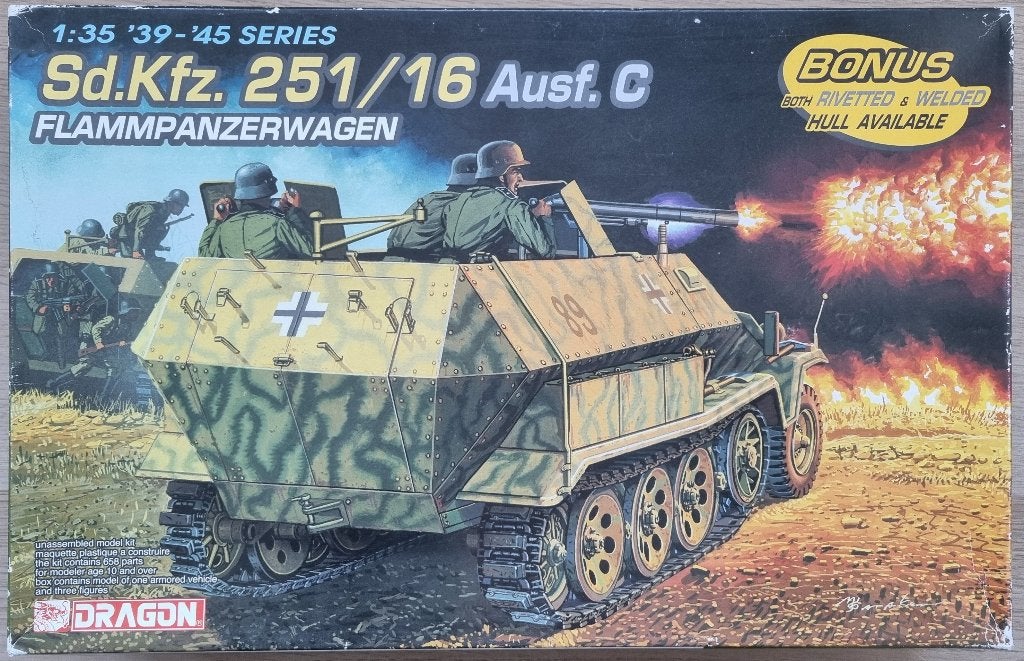 Dragon 1:35 #6202 WWII German Sd.Kfz.251/16 Ausf.C Halftrack, Overige merken, 1:32 tot 1:50, Overige typen, Nieuw
