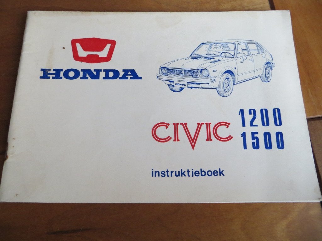 Instructieboek Honda Civic 1200, Civic 1500 1976, Ophalen of Verzenden
