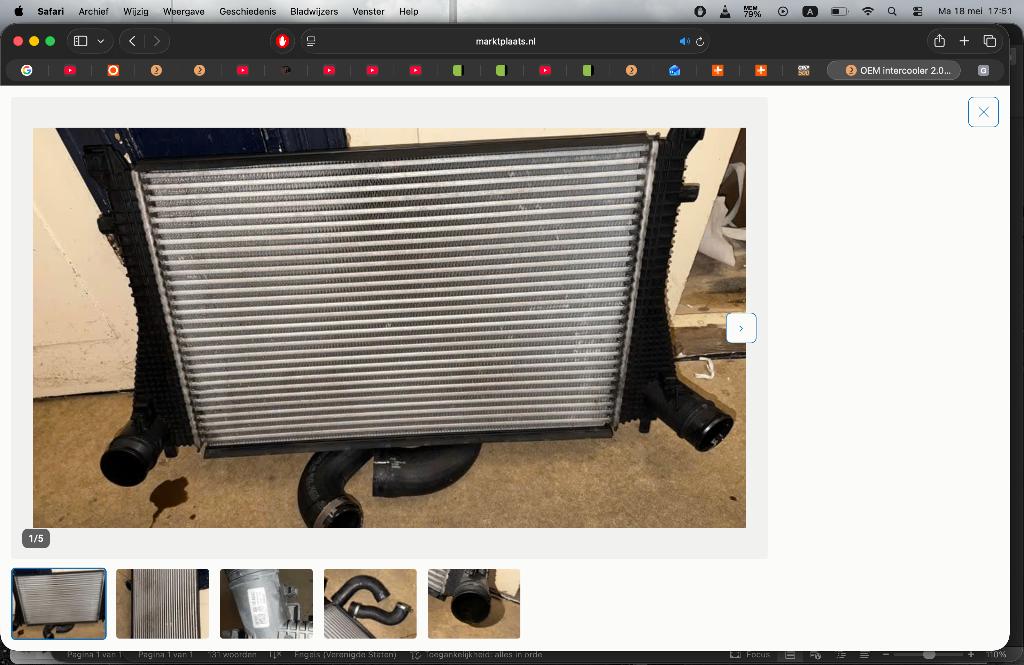 intercooler 2.0 cupra te koop onderdeelnummer: 5Q0145803AC, Ophalen of Verzenden, Gebruikt, Volkswagen
