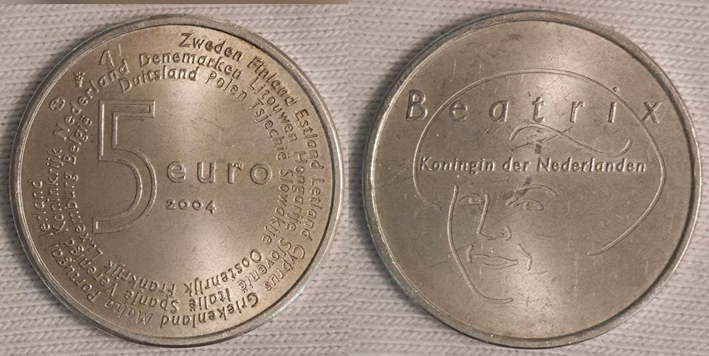 Nederland €5 – Europamunt – Zilver, Postzegels en Munten, Koningin Beatrix, Zilver, Euro's, Ophalen of Verzenden