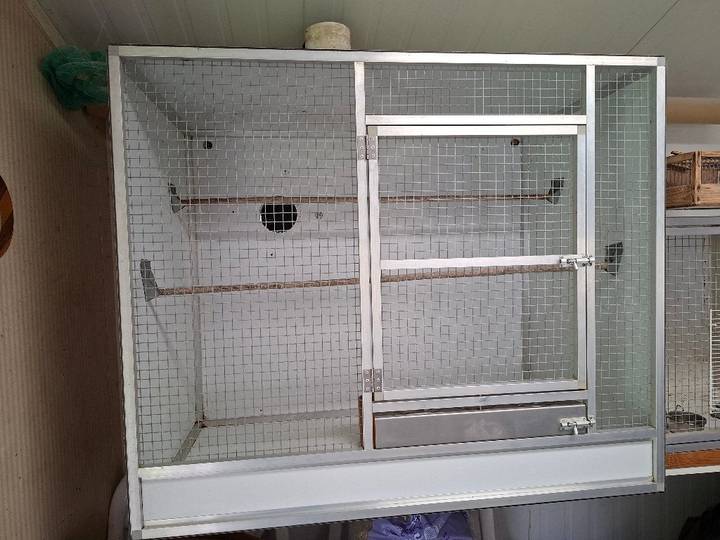 Aluminium en Trespa Nachthok / Binnen volière / Broedkooi, Ophalen, Zo goed als nieuw, Aluminium, Volière