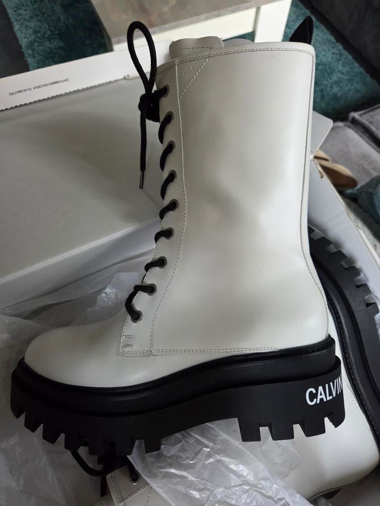 Laarzen Calvin Klein 38 Nieuw, Wit, Nieuw, Ophalen of Verzenden, Calvin Klein