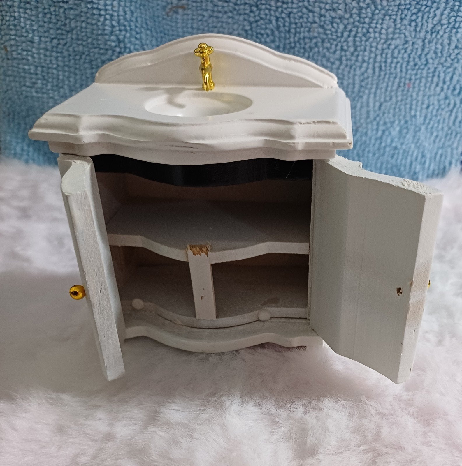 poppenhuis wastafel (goed lezen), Ophalen of Verzenden, Gebruikt, Poppenhuis