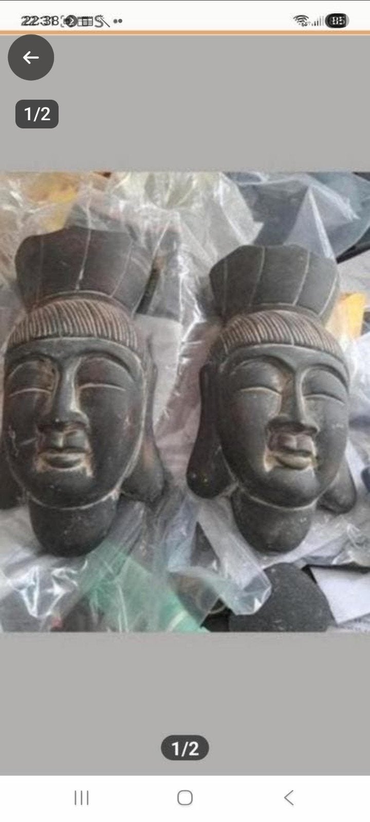 2 boedha hoofden, Huis en Inrichting, Woonaccessoires | Boeddhabeelden, Ophalen of Verzenden