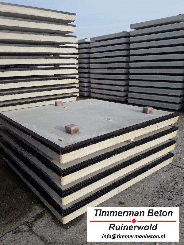 Betonplaten 200x200x16cm, hoekrand, stelconplaat verharding, Ophalen of Verzenden, Beton, Overige typen