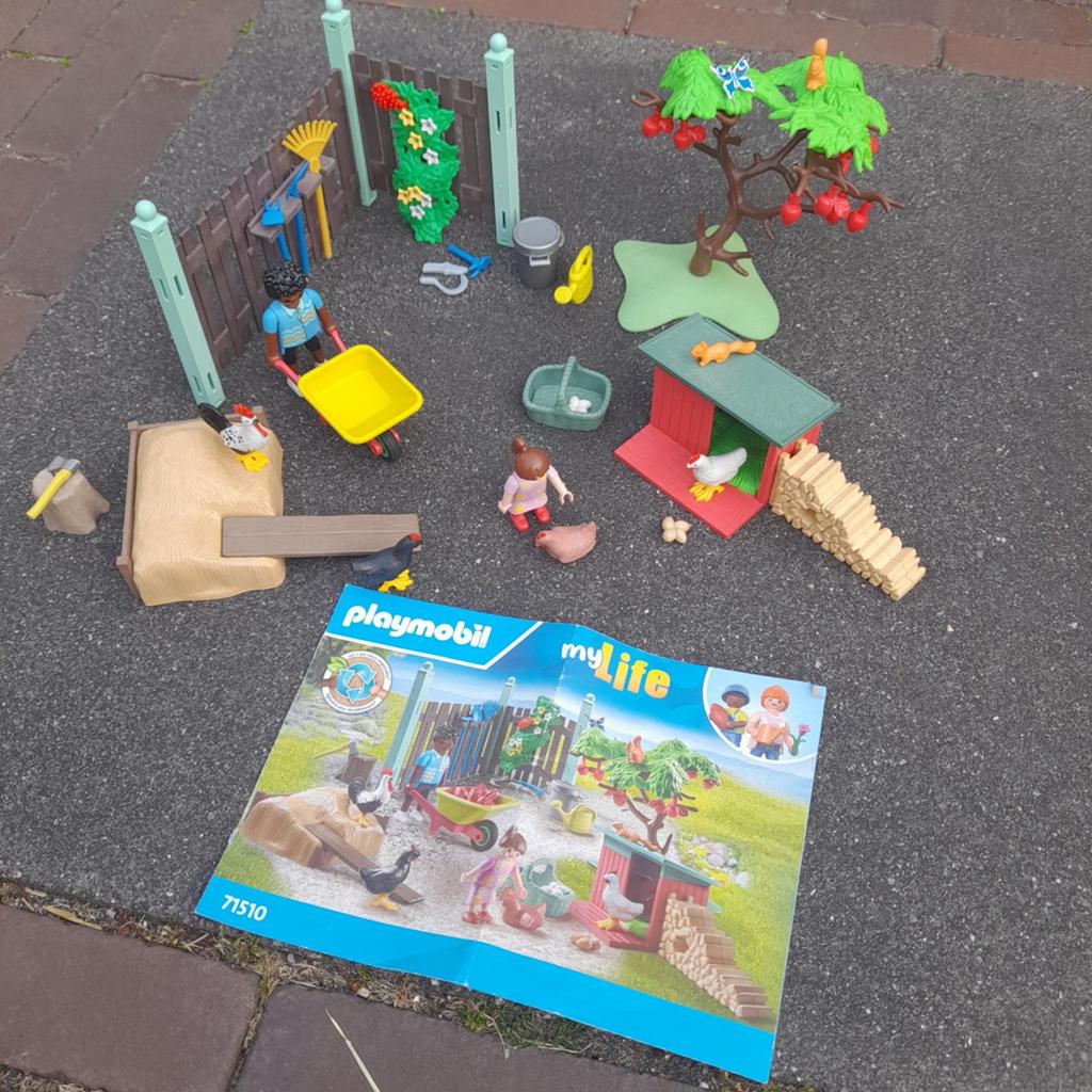Playmobil My Life Kippenhok met Kippen en Boerin 71510, Ophalen of Verzenden, Gebruikt