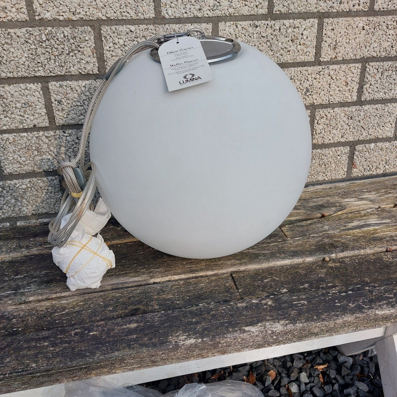 Lumina hanglamp Perla, Ophalen, Zo goed als nieuw, Glas