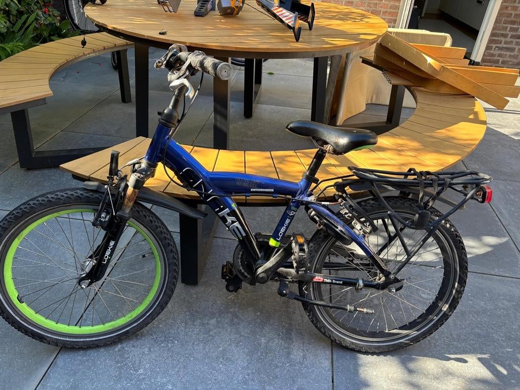 20 inch jongensfiets - Blauw, zonder voorverlichting, Fietsen en Brommers, Fietsen | Jongens, Ophalen, Gebruikt, Velgrem, Handrem