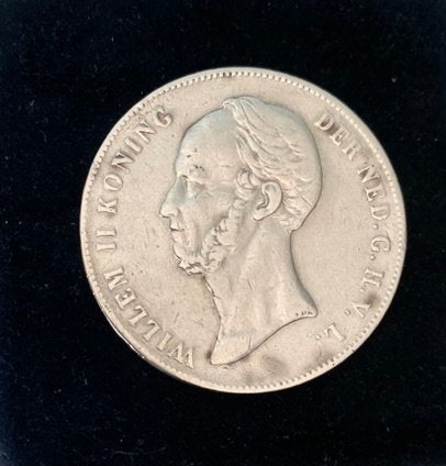Zilveren 2½ Gulden 1848 - Willem II - Rijksdaalder, Postzegels en Munten, Munten | Nederland, Zilver, Ophalen of Verzenden, Losse munt