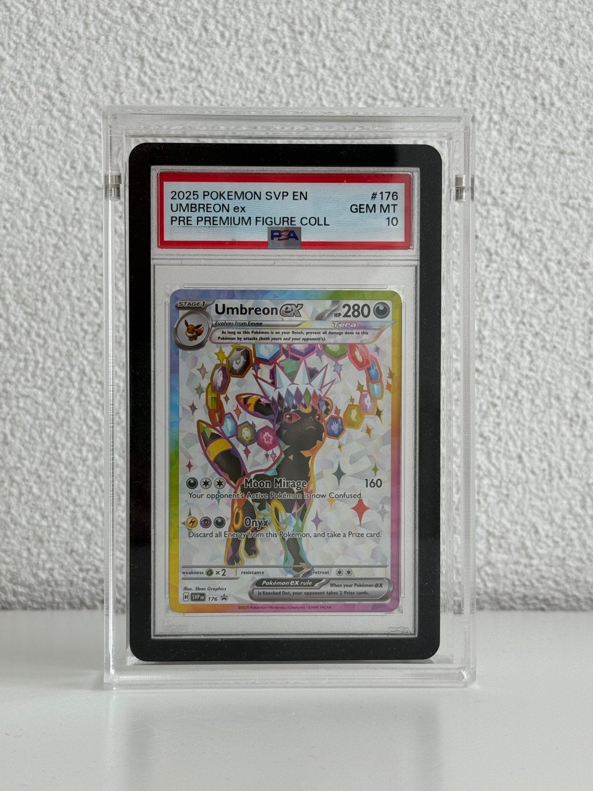 Umbreon ex #176 PSA 10 (incl acryl), Ophalen, Nieuw, Losse kaart, Foil
