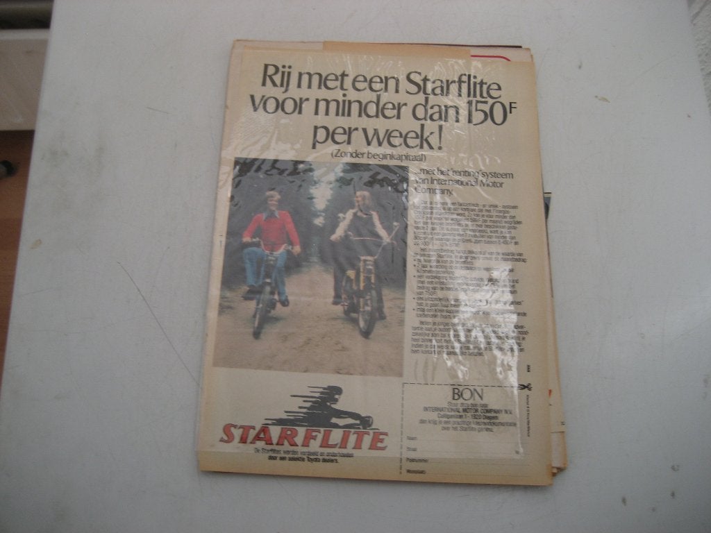 brommer reclame knipsels map vol, Verzamelen, Ophalen of Verzenden, 1980 tot heden, Nederland, Knipsel(s)