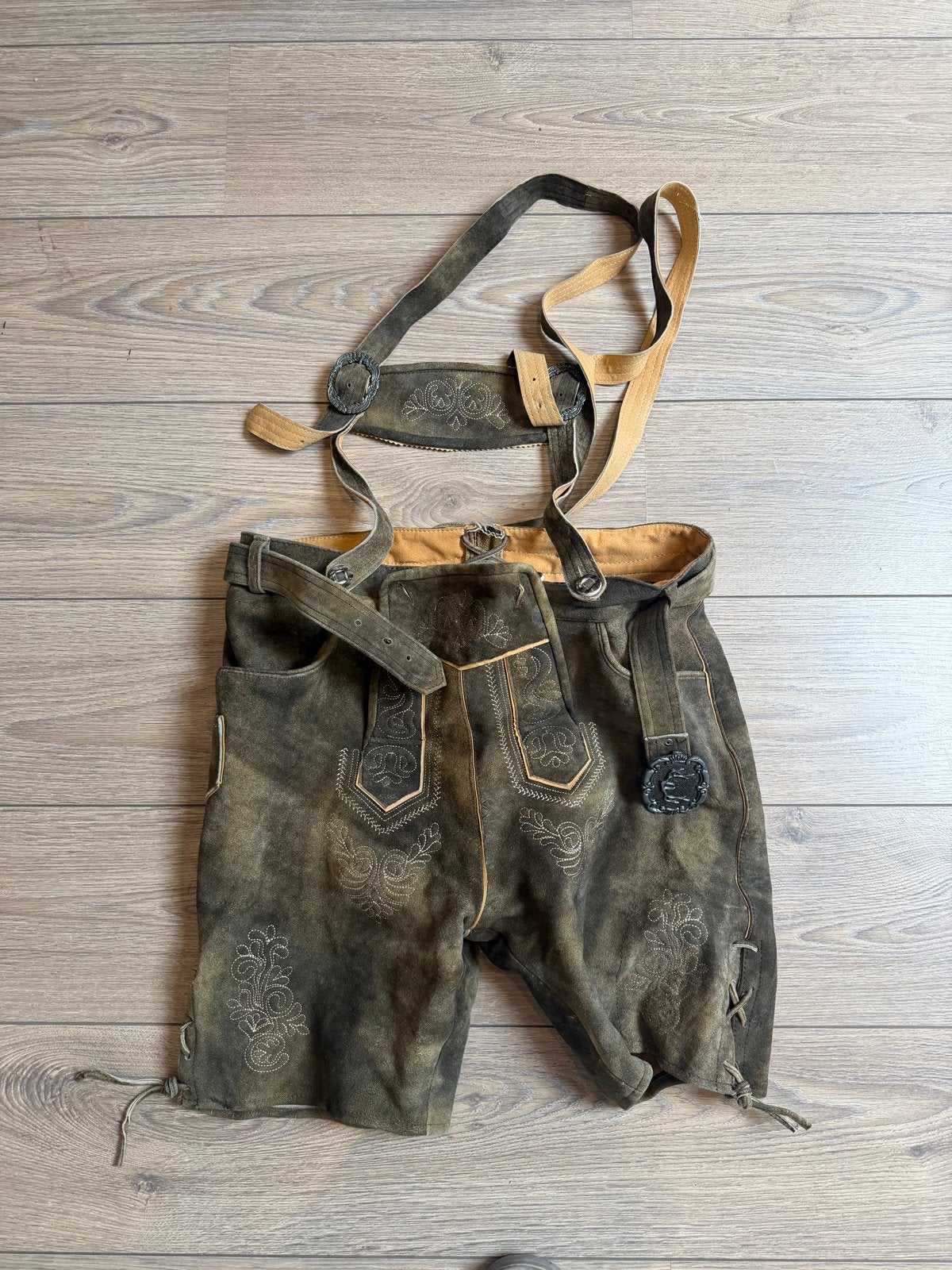 Traditionele Lederhose Maat 52, Kleding | Heren, Ophalen of Verzenden, Gedragen, Maat 52/54 (L), Bruin