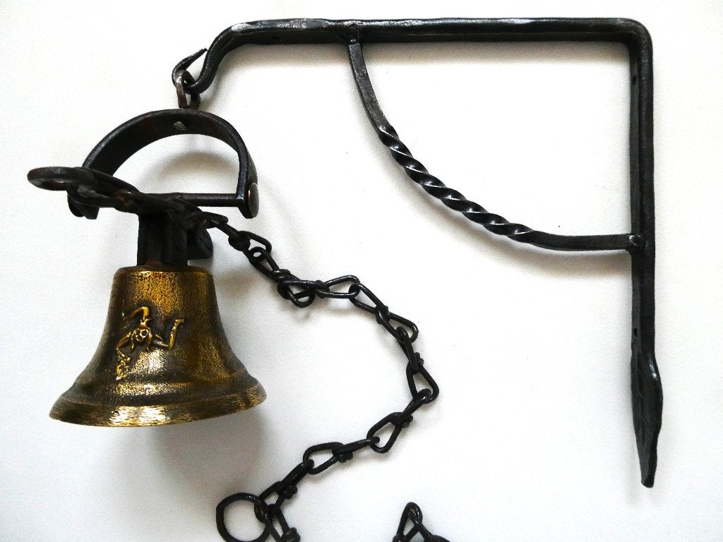Bronzen deurbel trekbel Trinacria Triskelion Medusa symbool, Ophalen of Verzenden