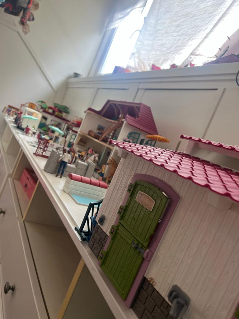 Schleich Paardenwereld  met accessoires en figuren, Ophalen of Verzenden, Zo goed als nieuw, Jongen of Meisje