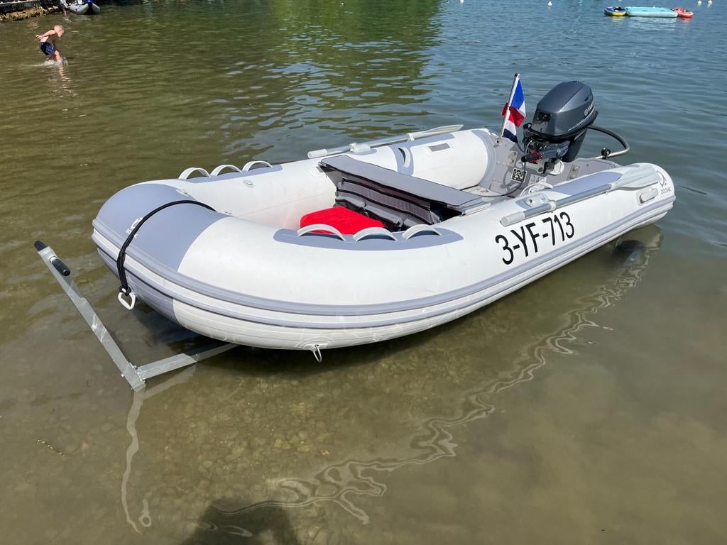 Zodiac Alu 350 + Yamaha 15 pk + Turboswing complete set, Ophalen, Aluminium, Benzine, Minder dan 70 pk