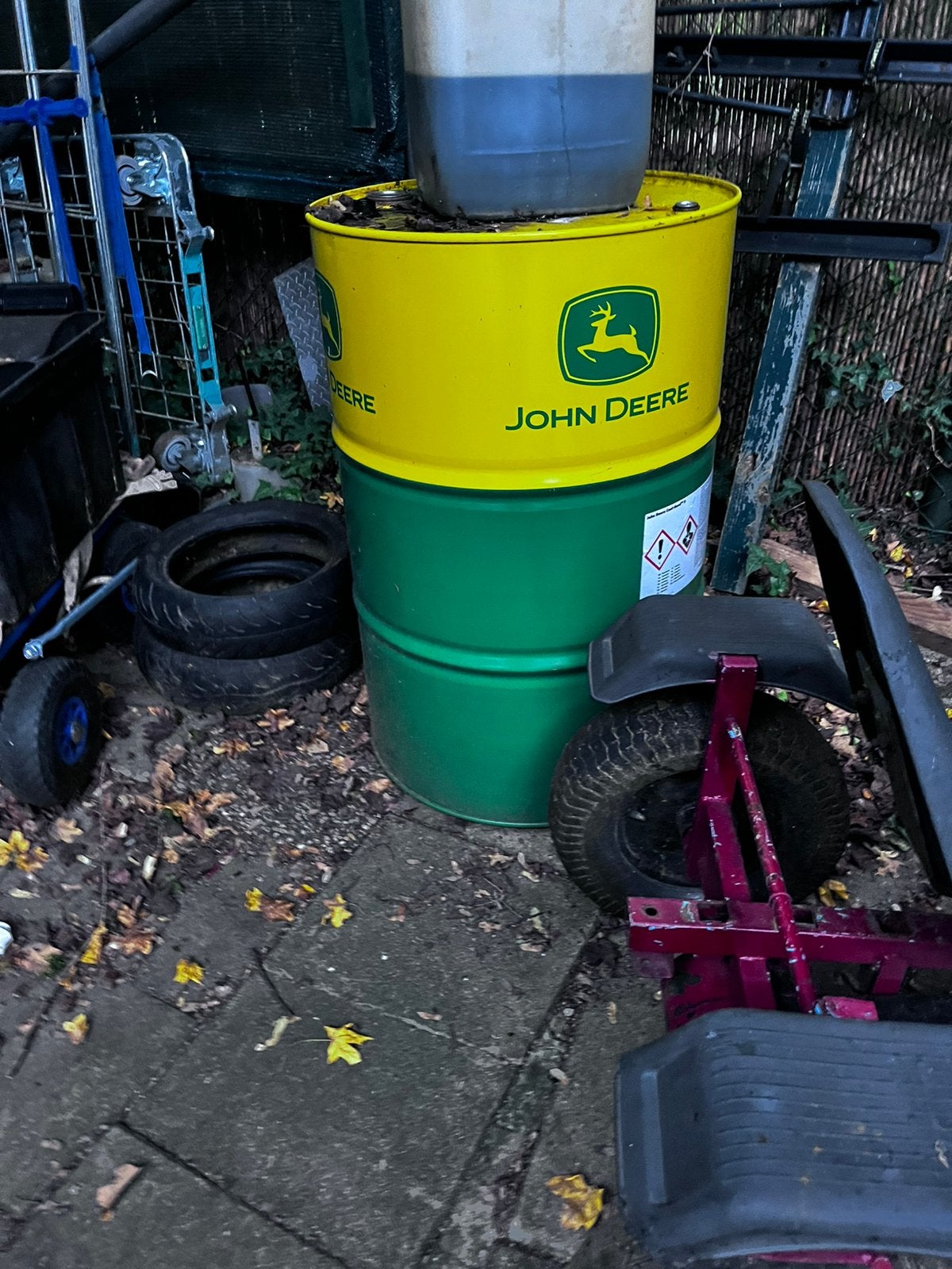 John Deere 200l drum, Ophalen, Zo goed als nieuw