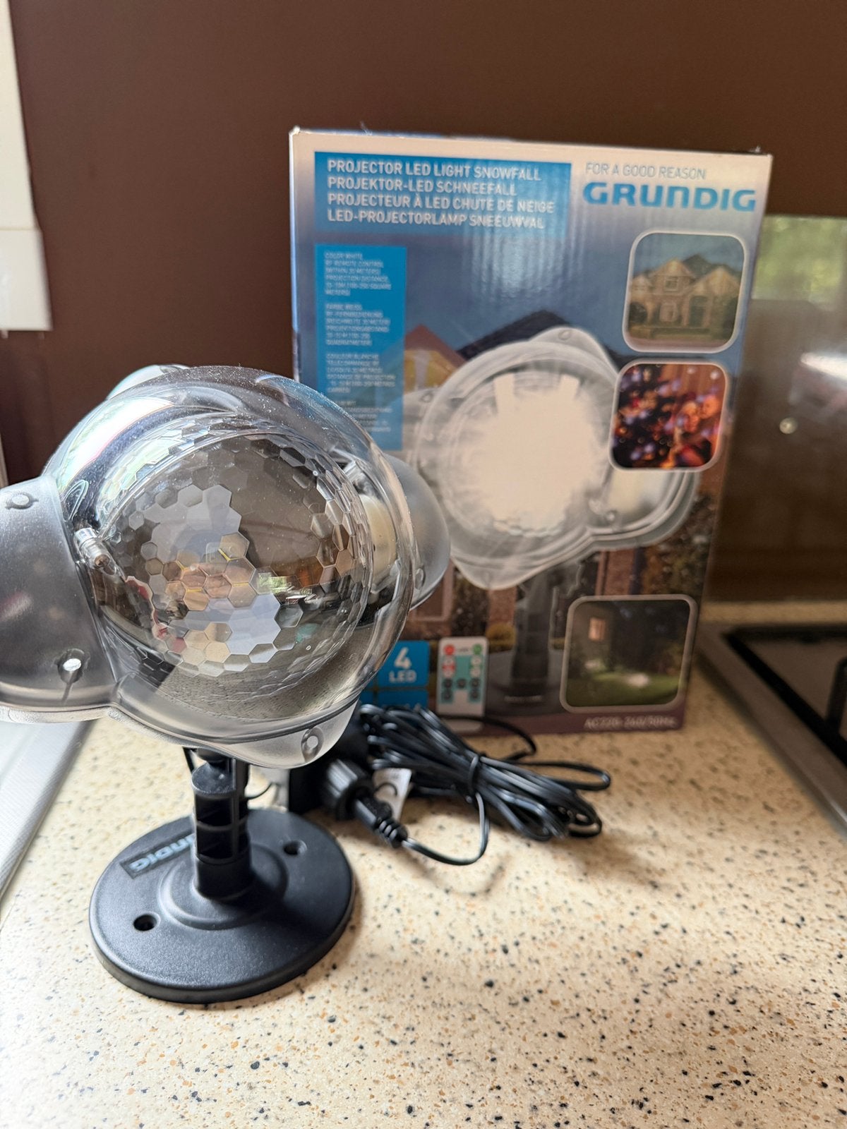 Grundig LED sneeuwval projector – kerstverlichting, Ophalen of Verzenden, Zo goed als nieuw