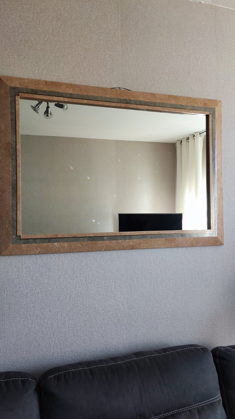 Woonkamer spiegel, Ophalen, Rechthoekig, 100 tot 150 cm