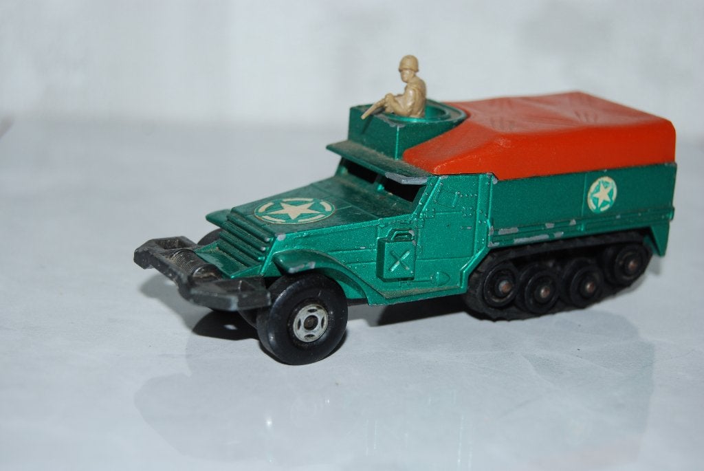 Matchbox BattleKings K-108 M3 A1 Halftrack APC, Ophalen of Verzenden, Gebruikt, Auto