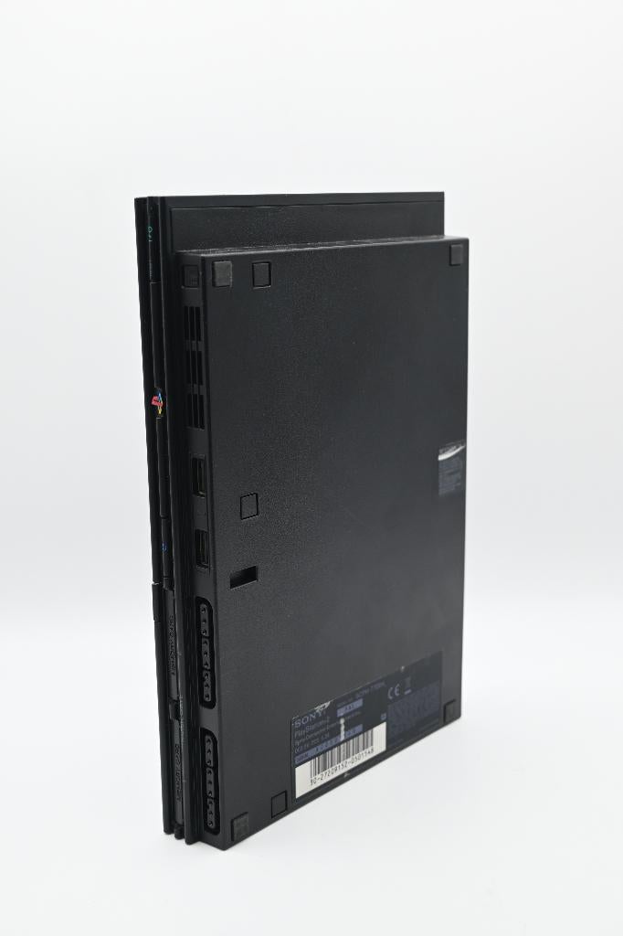 Playstation 2 Slim + Controller, Spelcomputers en Games, Spelcomputers | Sony PlayStation 2, Gebruikt, Zwart, Ophalen of Verzenden