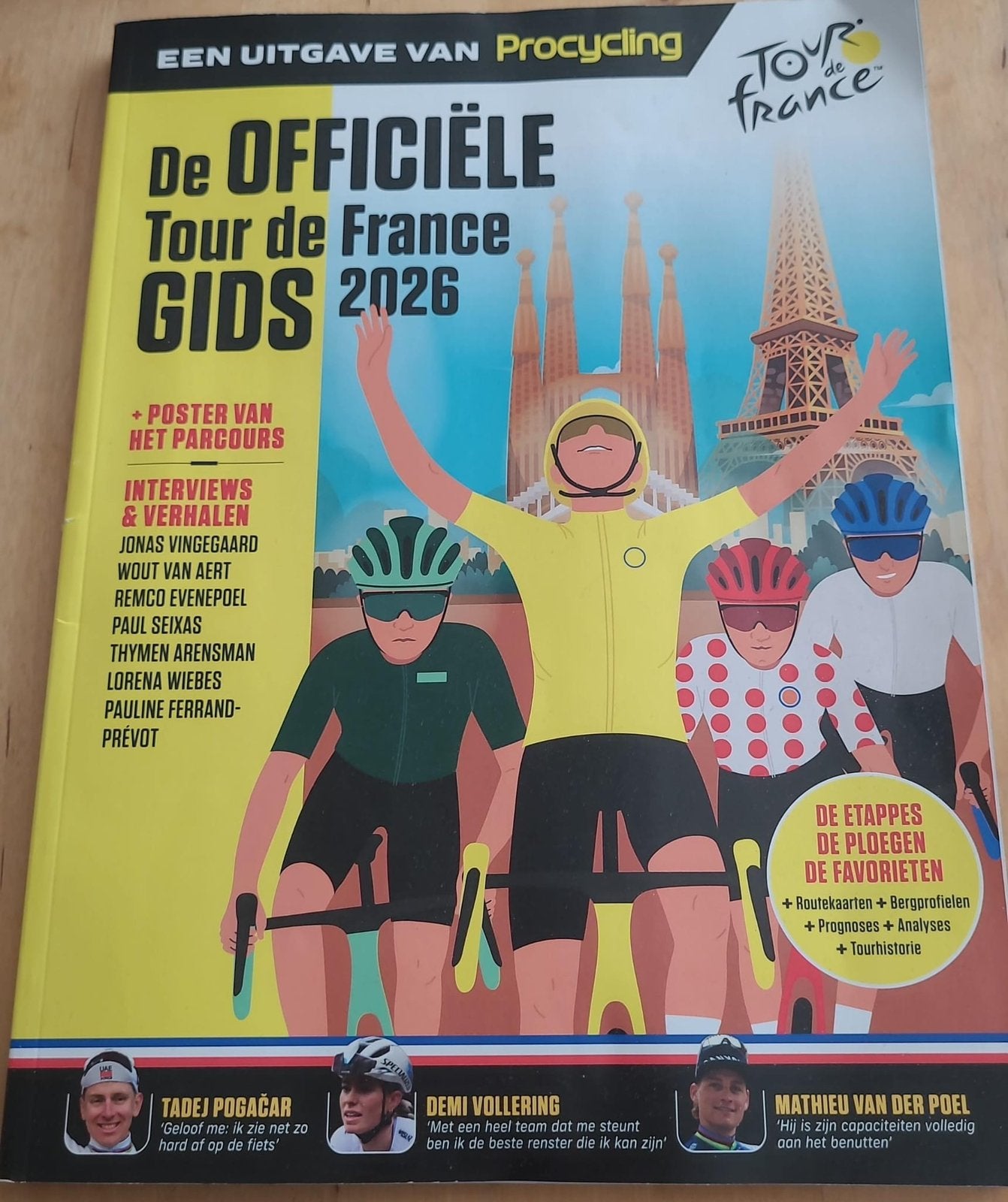 Tour de France procycling 2026 tadej pogacar demi vollering, Ophalen of Verzenden, Gelezen, Sport en Vrije tijd